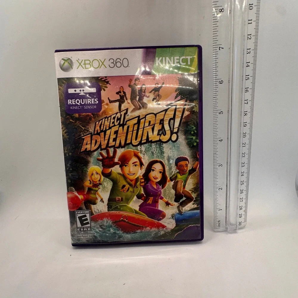 Xbox 360 Kinect Adventures Video Game Disc and Case Fitness and Health Sports‎